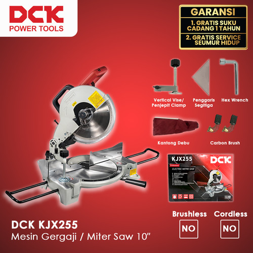 [EZM.8300040] DCK KJX255 Mesin Gergaji / Miter Saw 10"