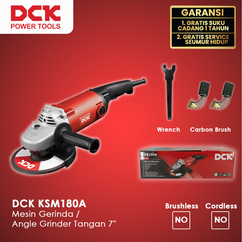 [EZM.8300079] DCK KSM180A Mesin Gerinda / Angle Grinder Tangan 7"
