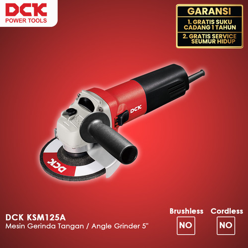 [EZM.8300080] DCK KSM125A Mesin Gerinda / Angle Grinder Tangan 5"