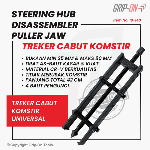 [EZM.8500052] GRIP-ON STEERING HUB DISASSEMBLER JAW TREKER CABUT KOMSTIR 23-80 MM