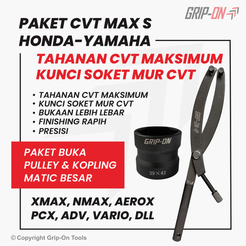 [EZM.8500057] PAKET GRIP-ON ALAT BUKA PULLEY DAN KOPLING MATIC BESAR HONDA YAMAHA