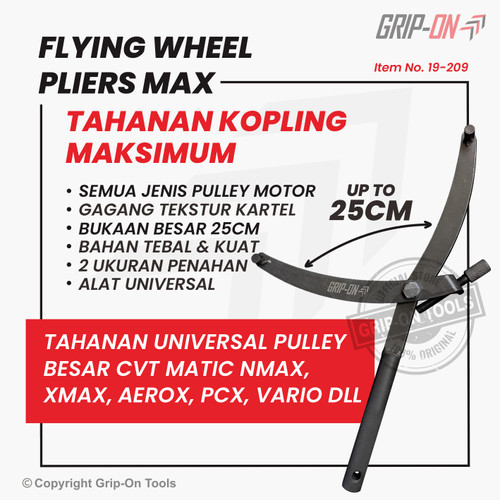 [EZM.8500065] GRIP-ON FLYING WHEEL PLIERS MAX TAHANAN PULLEY BESAR CVT MATIC 25 CM