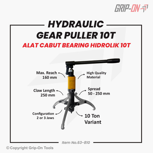 [EZM.8500088] GRIP-ON HYDRAULIC GEAR PULLER ALAT CABUT BEARING RODA GIGI HIDROLIK