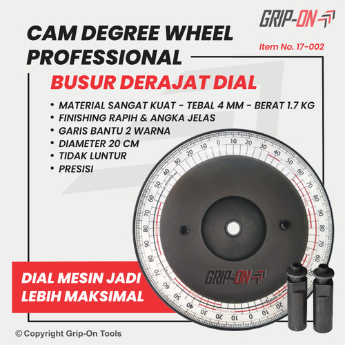[EZM.8500092] Grip-On Busur Derajat Dial Camshaft nonset Cam Degree Wheel