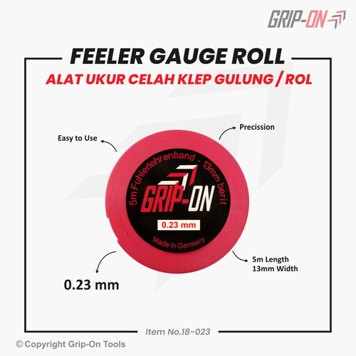 [EZM.8500094] Grip-On Feeler Gauge Roll Alat Ukur Celah Klep Gulung / Rol 5 Meter