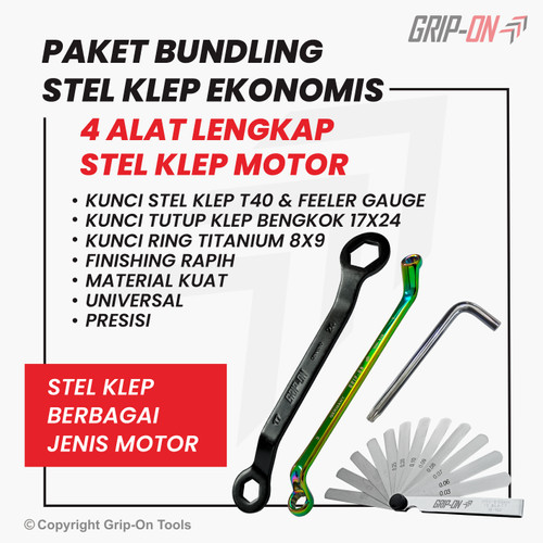 [EZM.8500099] PAKET STEL KLEP UNIVERSAL LENGKAP EKONOMIS 4 PCS !! TERMASUK FEELER !!