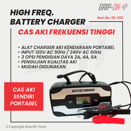 [EZM.8500276] GRIP-ON HIGH FREQUENCY BATTERY CHARGER ACCU / CHARGER CAS AKI PORTABLE