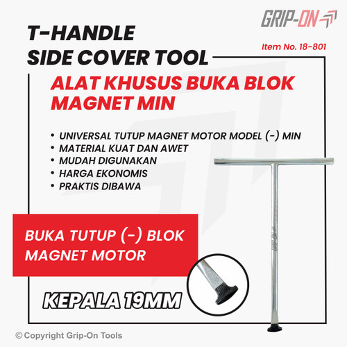 [EZM.8500129] GRIP ON T-HANDLE SIDE COVER TOOL PEMBUKA TUTUP MAGNET