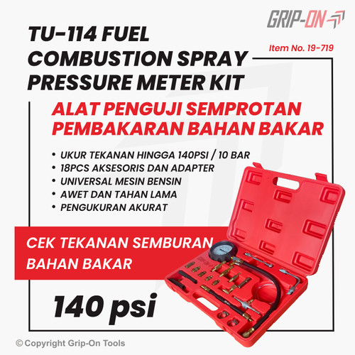 [EZM.8500291] OIL COMBUSTION SPRAY PRESSURE METER KIT TU-114 UKUR TEKANAN PEMBAKARAN