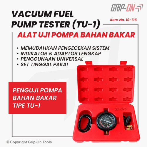 [EZM.8500306] GRIP-ON VACUUM & FUEL PUMP TESTER TU-1 UJI TEKANAN VAKUM BAHAN BAKAR