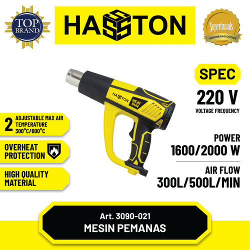 [EZM.1190033] Hasston Mesin Pemanas 3-Temp / Heat Gun / Hot Air Gun (3090-022)