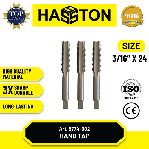 [EZM.1190057] Hasston Hand Tap / Tap Ulir / Senai Tap 3 pcs (3774)