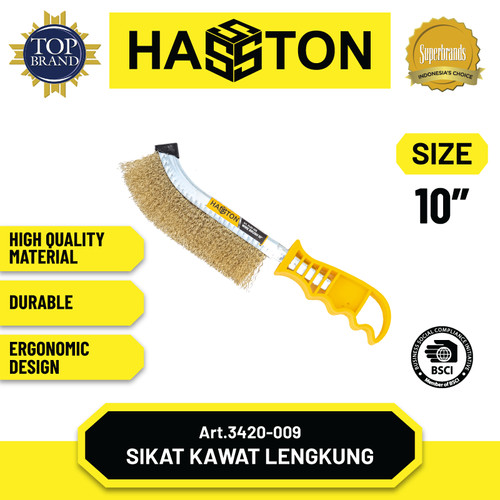 [EZM.1190079] Hasston Sikat Baja Model Golok 10'' / Steel Wire Brush (3420-009)