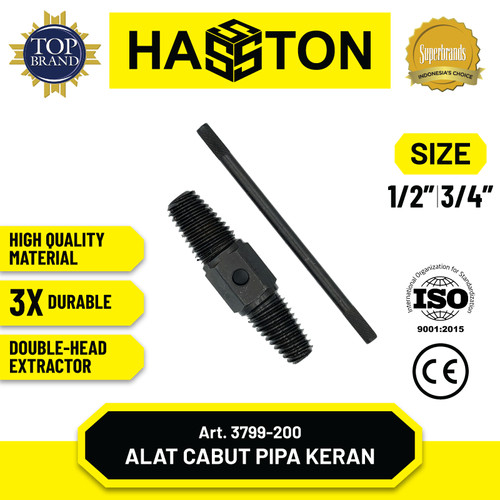 [EZM.1190084] Hasston Alat Cabut Pipa Keran 1/2" - 3/4" / Pipe Extractor (3799-200)