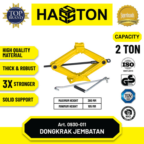 [EZM.1190088] Hasston Dongkrak Jembatan 2Ton / Dongkrak Lipat/Scissor Jack(0930-011)