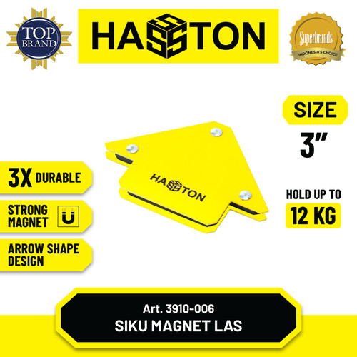 [EZM.1190097] Hasston Siku Las Magnet 4'' / Arrow Magnetic Welding Holder (3910-007)