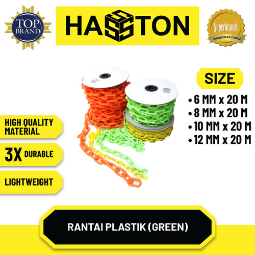 [EZM.1190114] Hasston Rantai Plastik Orange 10mm / Plastic Chain (0100-053)