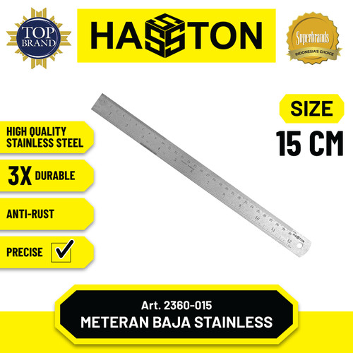 [EZM.1190128] Hasston Meteran Baja Stainless 30cmx0.8mm / Penggaris Baja (2360-030)