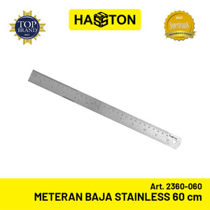 [EZM.1190622] Hasston Meteran Baja Stainless 60cmx1.0mm / Penggaris Baja (2360-060)