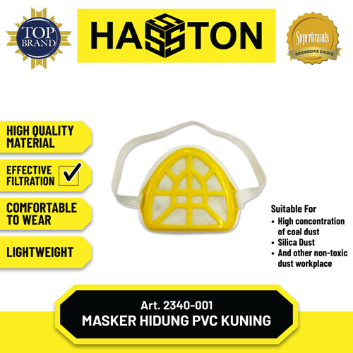 [EZM.1190129] Hasston Masker Hidung PVC Kuning / Dusk Mask Protection (2340-001)