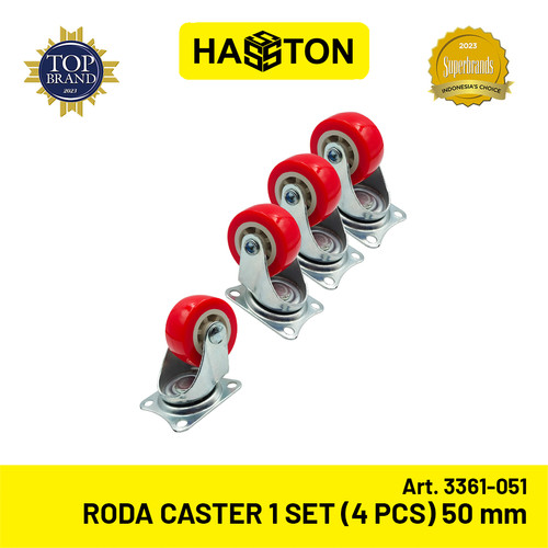 [EZM.1190632] Hasston Roda Gepeng 50mm 1Set / Roda Kastor / Caster Wheel (3361-051)