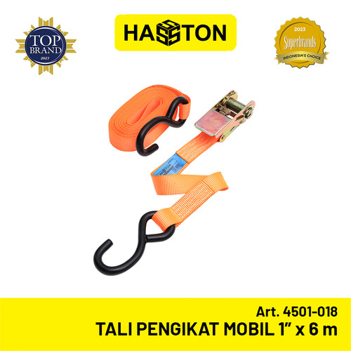[EZM.1190634] Hasston Tali Pengikat Mobil 1"x6m / Ratchet Tie Down Strap (4501-018)
