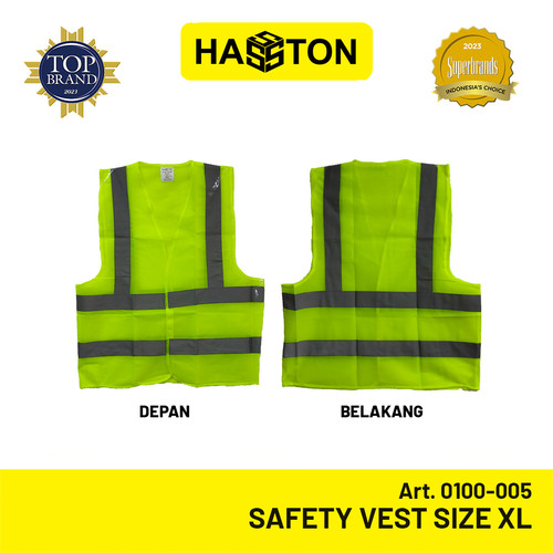 [EZM.1190653] Hasston Safety Vest Size XL / Rompi Keselamatan Hijau (0100-005)