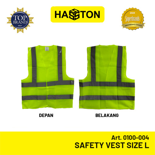 [EZM.1190654] Hasston Safety Vest Size L / Rompi Keselamatan Hijau (0100-004)