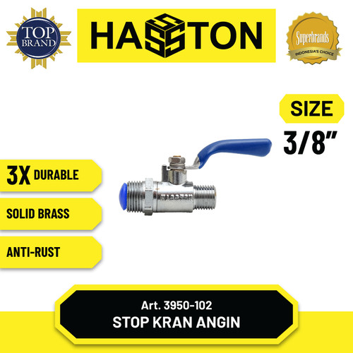 [EZM.1190152] Hasston Stop Kran Angin 1/4'' / Stop Kran Kompresor (3950-103)