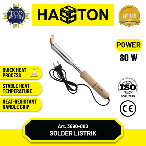 [EZM.1190174] Hasston Solder Listrik Handle Kayu / Soldering Iron (3890)