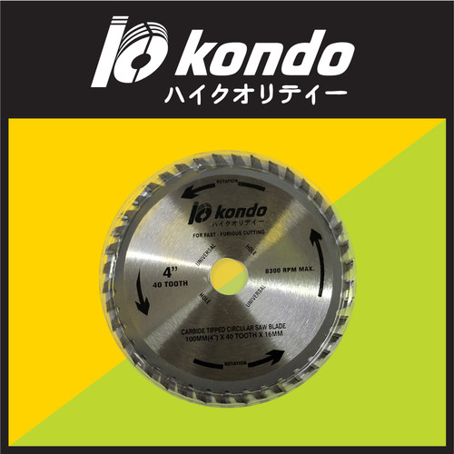 [EZM.1190182] KONDO Mata Gergaji Mesin 4" x 40T / Mata Circular Saw (1260-047)