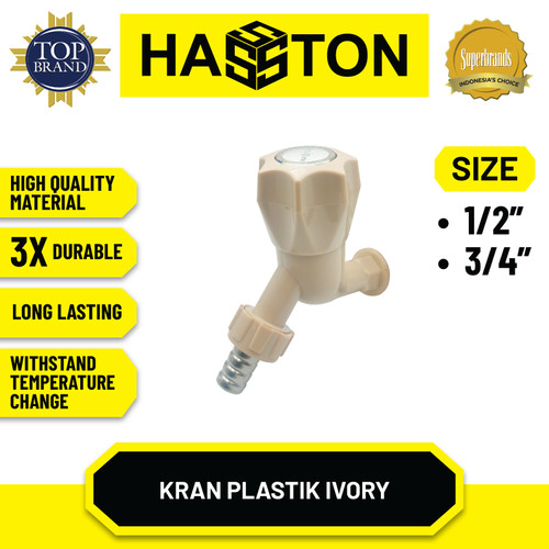 [EZM.1190196] Hasston Kran Air PVC 1/2" / Keran Plastik (2234-019)