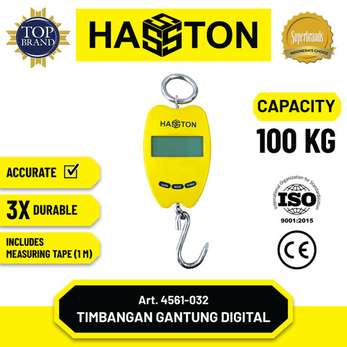 [EZM.1190205] Hasston Timbangan Gantung Digital 100 Kg (4561-032)