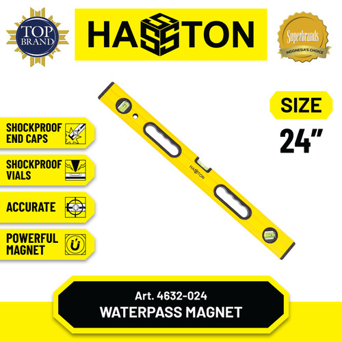 [EZM.1190238] Hasston Waterpass Aluminium with Handle 24" (4632-024)