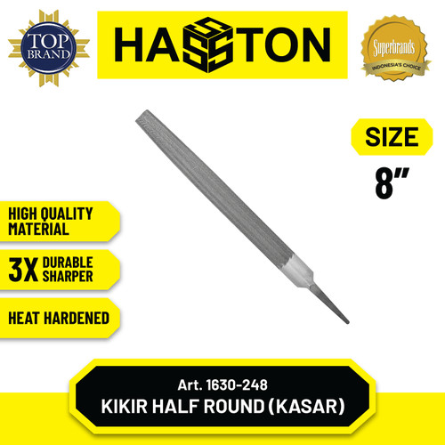 [EZM.1190240] Hasston Kikir Besi Half Round - Bastard (Kasar) Blister (1630)