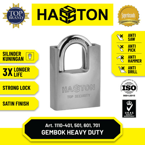 [EZM.1190243] Hasston Gembok Model Jaket / Kunci Pagar / Jacket Padlock (1110)