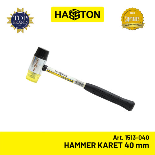 [EZM.1190847] Hasston Hammer Karet Gagang Besi 40mm / Palu Karet+Plastik (1513-040)