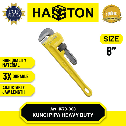 [EZM.1190264] Hasston Kunci Pipa Besi Heavy Duty 8" / pipe wrench (1670-008)