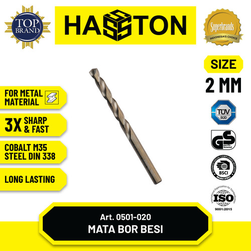 [EZM.1190284] Hasston Mata Bor Besi Cobalt 3mm / Drill Bit Cobalt (0501-030)