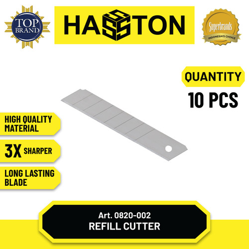 [EZM.1190332] Hasston Refil Pisau Cutter 18mm (10 Blade) / Refill Cutter (0820-002)