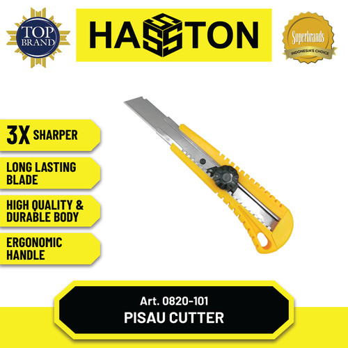 [EZM.1190333] Hasston Pisau Cutter Handle Plastik 18mm / Cutter Knife (0820-101)