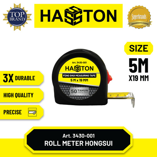 [EZM.1190336] Hasston Rol Meter Houngsui 5mx19mm / Tape Measure (3430-001)