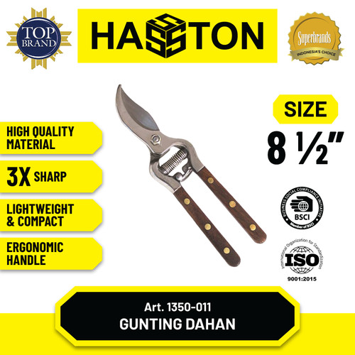 [EZM.1190344] Hasston Gunting Bunga Gg. Kayu 8.5" (1350-011)