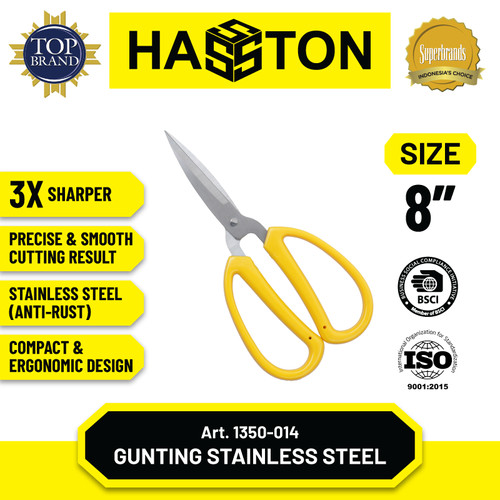 [EZM.1190345] Hasston Gunting Yumace Stainless Steel 7" / Gunting Kodok (1350-015)