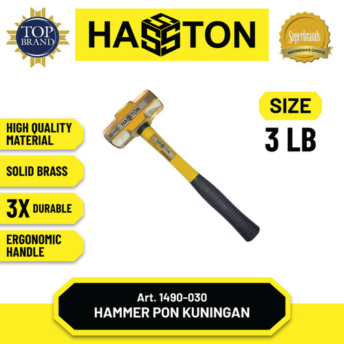 [EZM.1190380] Hasston Hammer Pon Gagang 3 Lbs W / Palu Godam / Bodem (1490-030)