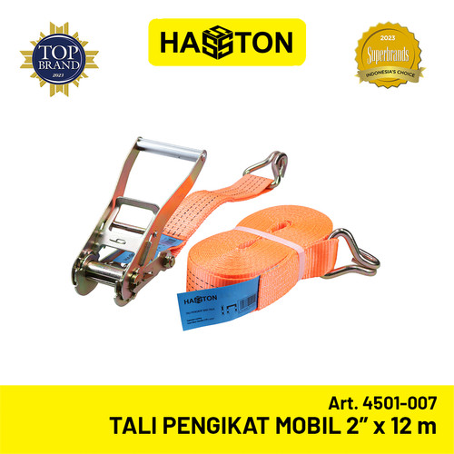 [EZM.1191094] Hasston Tali Pengikat Mobil 2”x12m / Ratchet Tie Down Strap (4501-007)