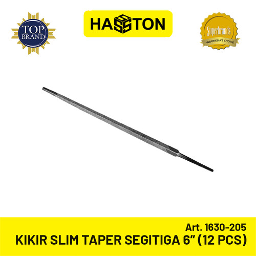 [EZM.1191097] Hasston Kikir Slim Taper 6" Segitiga (12 Pcs) (1630-205)