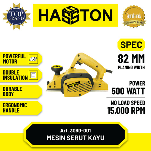 [EZM.1190436] Hasston Mesin Serut Kayu 82mm / Planer / Mesin Serkel (3090-001)
