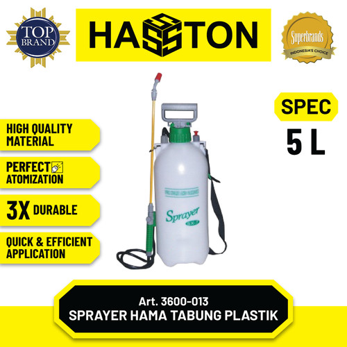 [EZM.1190438] Hasston Sprayer Hama 7Lt Tabung Plastik / Pressure Sprayer (3600-010)