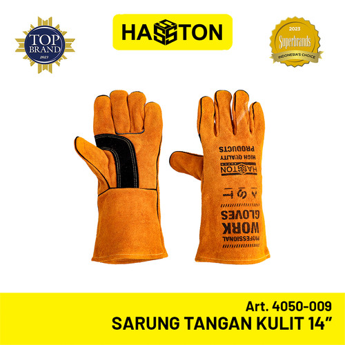 [EZM.1191108] Hasston Sarung Tangan Kulit Coklat 14” / Safety Gloves (4050-009)